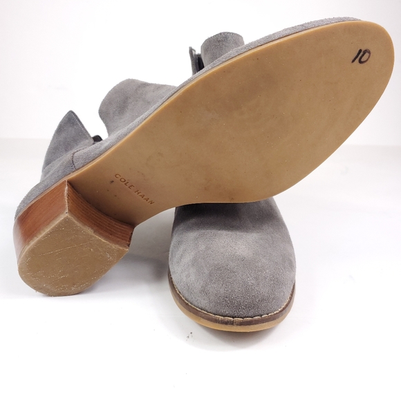 Cole Haan Gray Suede Abbott Booties - Picture 9 of 10